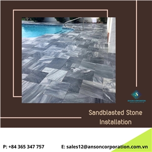 Hot Sale Hot Deal Sandblasted Grey Marble Tiles