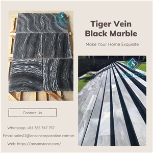 Hot Sale Hot Deal Tiger Vein Black Marble Tiles