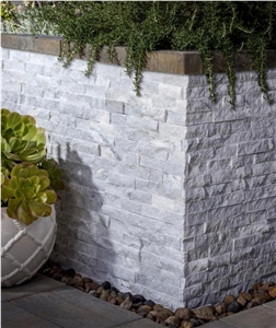 Milky White Corner Wall Stone Cheap Price
