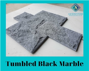 Tumbled Black Mable Wall Panel