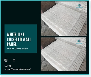 Vietnam White Line Chiseled Wall Panel 