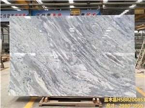 Luxury Blue Marble Polished Slabs Bookmatch
