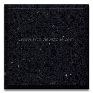Black Galaxy Cement Terrazzo Slabs