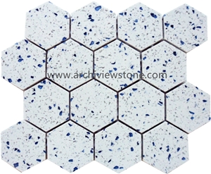 Customized Lantern Shape Cement Terrazzo Mosaic Tiles