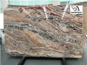 Arabescato To Orobico Rosso Marble Slabs