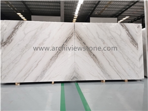 China Carrara White Bookmatched Wall Panels