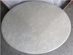 Artificial Stone Clear Quartz Table Tops