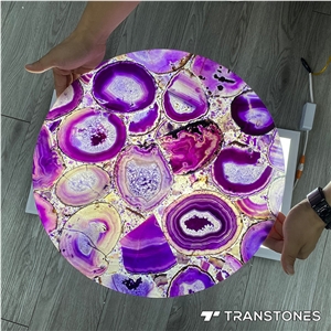 Crystal Purple Agate Big Slices For Agate Table Top