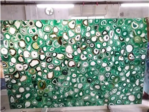 Translucent Polished Agate Slice Natural Agate Wall Panel