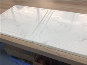 White Artificial Alabaster Quartz Stone Slabs
