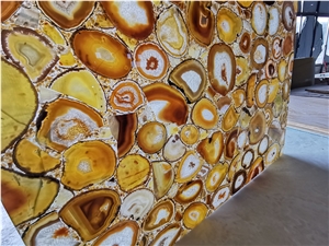 Wholesale Agate Stone Slabs Translucent Agate Wall Panels