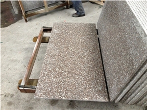 G664 Granite,Chinese Pink Stone Tiles For Stair Step Top Use