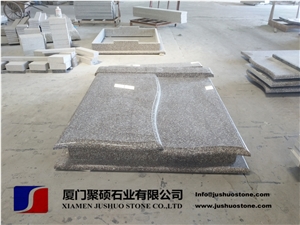 Wholesale Chinese Brown Granite G664 Double Tombstone Design