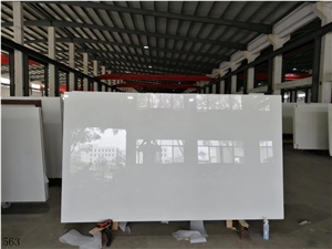 China Pure White Nano Vetro Artificial Microcrystalline Slab