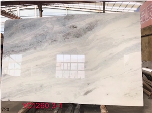 Blue Sky White Marble Slab Wall Tile In China Stone Market