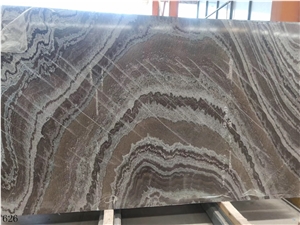 Bookmatched Yashi Brown Granite Slab In China Stone Market