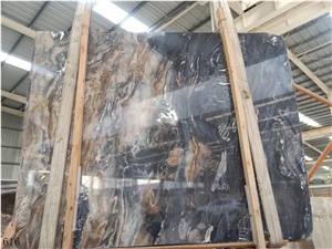 Brazil Phantom Black Marble Slab Tile In China Stone Market
