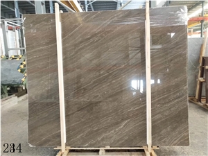 China Panama Wood Grain Marble Grey Coffee Brown Slab Tile 