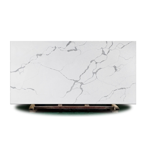 Calacatta Stream White Marble Artificial Stone Quartz Slab  