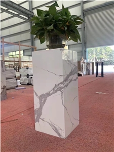 Black Marquina Marble Aritificial Stone Standing Flower Base