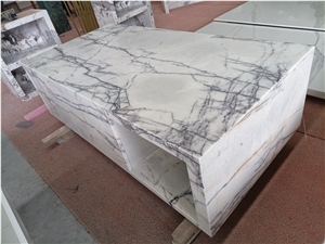 Milas Lilac Marble Cabinet, Natural Stone For Living Room