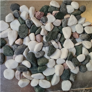 Grade A Pebble Stone Mix Color For Decoration Paving