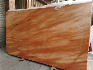 Polished Sunset Red Marble Slab