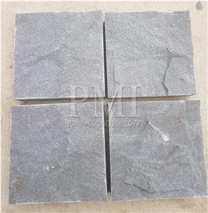 Gray Cobble Stone In Flamed, Natural Split And Honed Finish