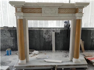 Modern Marble Fireplace 