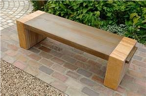 Sandstone Single Bench For Outdoor