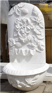 Wall Fountain - With Carving
