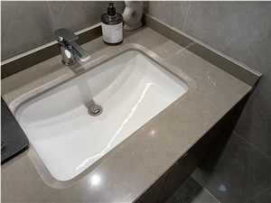 Artificial Marble Grey Bathroom Vanity Tops