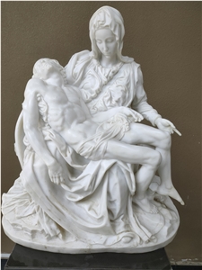 White Marble Jesus Sculpture Artware Stone Carved