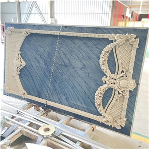 Aluminium Marble Azul Macaubas Quartzite Composite 3D Tile  