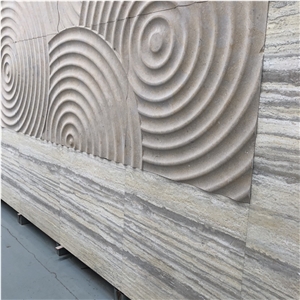 Natural Stone Silver Travertine  Floor Tile