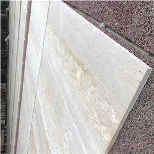 Unfilled Polished Beige Travertine  Flooring Tiles