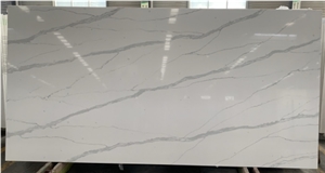 Engineered Stone Polished Surface Calacatta Marble Artificial Stone Kitchen Tops
