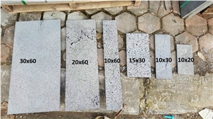 30 X 60 X 3Cm Honey Hole Lava Stone Grey Basalt Tile