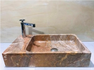 Pink Marble Basin Bowl Shampoo Sink 