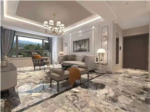 24"X26" Panda Grey Marble Tile For Living Room 