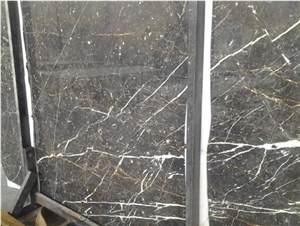 Black And Gold Marble Slabs  Iran Golden Black Marble