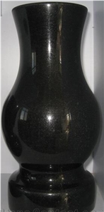 China Shanxi Absolute Black Polished Turned Vases 