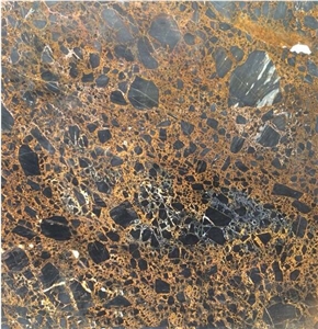 Golden Black Marble Slabs & Tiles, Iran Black Marble Slabs
