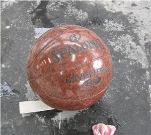 Granite Stone Basketball Design For Cemetery Accessories
