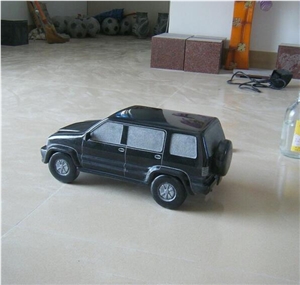 Hand Carved Granite Stone Jeep Car Carving For Cemetery 