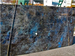 Lemurian Blue Granite Slabs, Madagascar Blue Granite