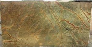 Rain Forest Green Marble Slabs, Green Indian Marble Slabs