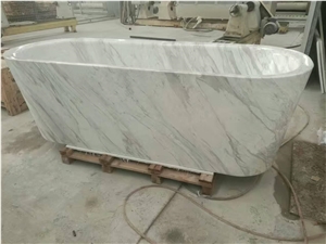Design Stone Bath Tub Silver Travertine Classic Oval Bathtub