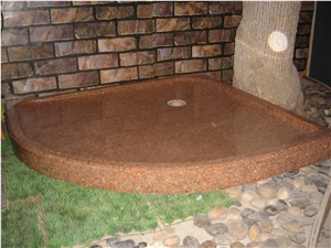 Granite Stone Designed Shower Base Red Granite Shower Tray