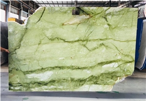 Green Marble Floor Slab Tile Verde Jade Breccia Kitchen Slab
